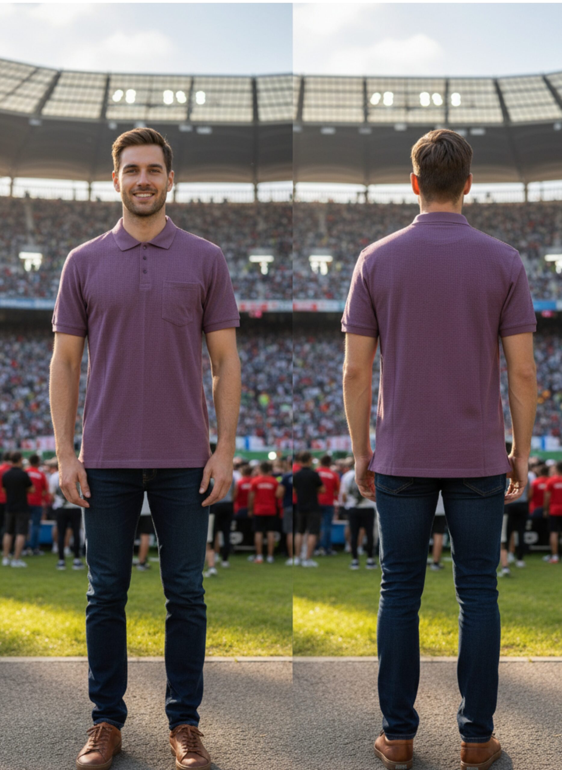 Men's Textured Polo T'Shirt with Pocket - Image 12