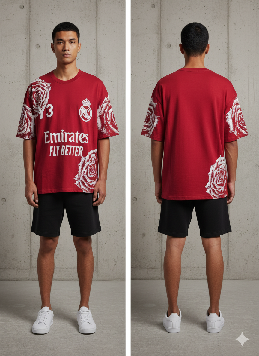Floral Real EMIRATES Oversized T-Shirt - Image 8