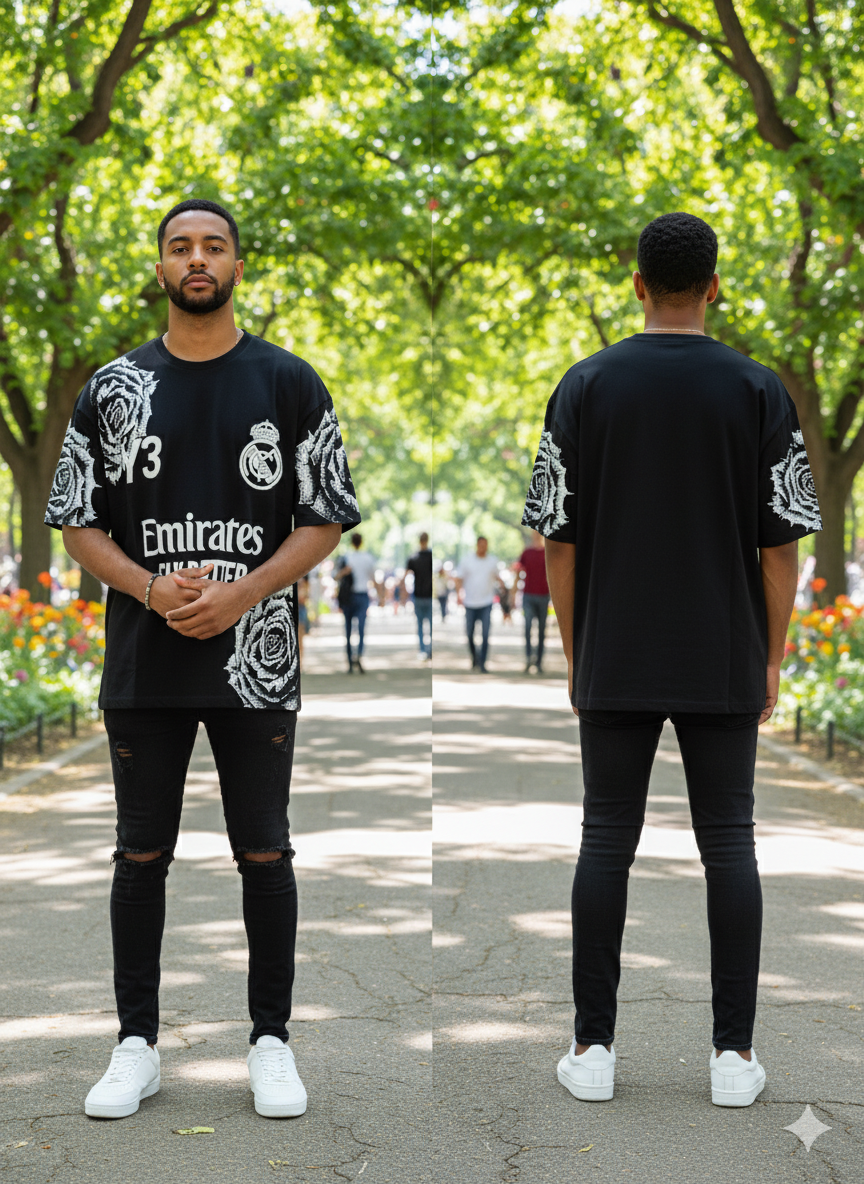 Floral Real EMIRATES Oversized T-Shirt - Image 4