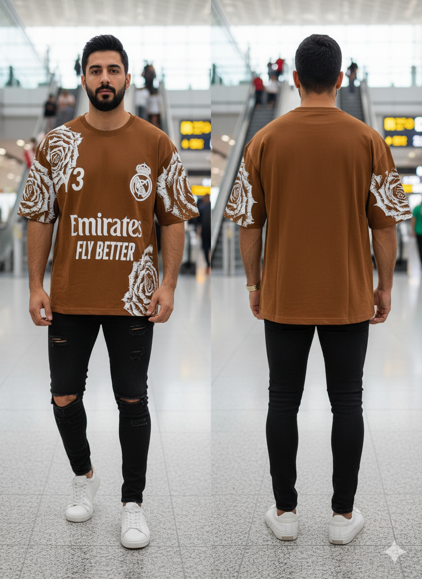 Floral Real EMIRATES Oversized T-Shirt - Image 6